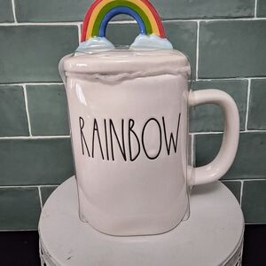 New Rae Dunn Artisan Collection Rainbow Topper Mug